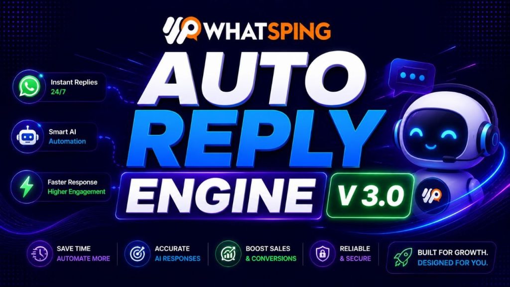 WhatsApp auto reply engine v3.0 - context aware AI chatbot with one-click human handoff